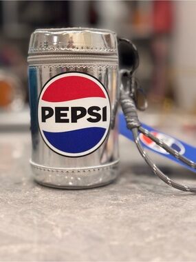 Pepsi Silver Metallic Logo Bag Charm